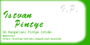 istvan pintye business card