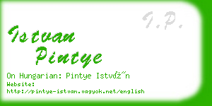 istvan pintye business card